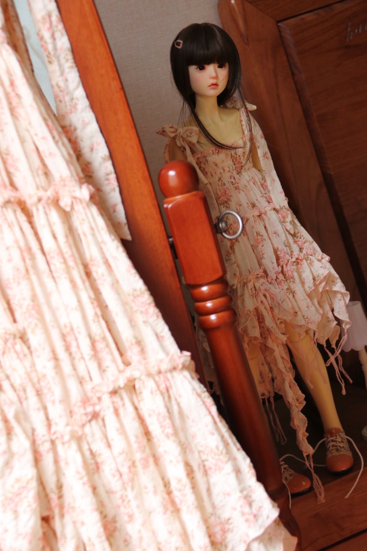 Одежда для кукол BJD 【情绪零碎bjd版】破碎感吊带纯欲温柔lolita裙bjd亲子装 OTHER