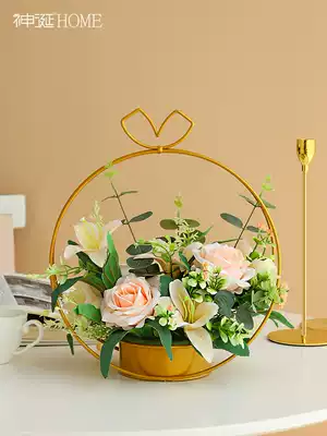 New high-end fake flower simulation flower decoration living room table flower decoration indoor bouquet silk flower flower decoration decoration