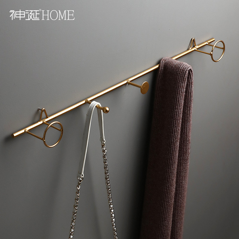 Nordic Light Extravagant Iron Art Hooks Genguan Decoration Creative Wall Wall-mounted Shelf Into Door Wall Hangover Hook