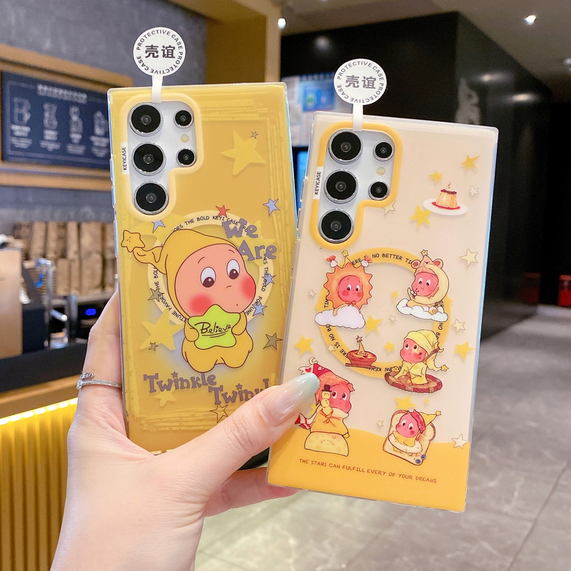 Cartoon Star Character Case for Samsung Galaxy S25+ Matte Skin Feel S24 Plus Girls S23 Ultra Cute S22 Fashionable Double Layer Imd Anti-Fingerprint Magnetic Phone Case