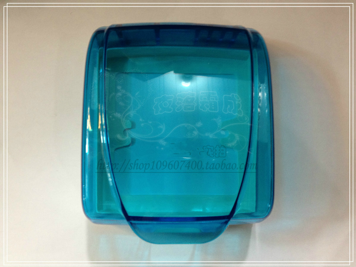 Transparent blue waterproof box toilet bathroom splash box 86 type switch socket waterproof box thickened waterproof cover