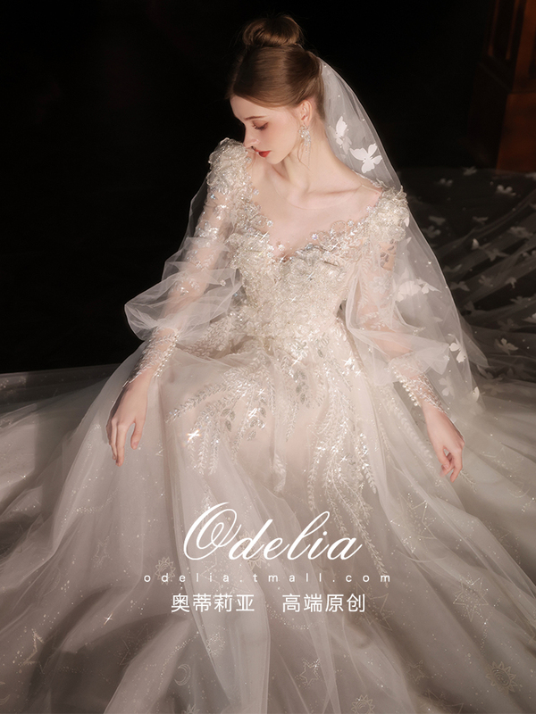 Odelia《Floral Notes》2026 New French-Style Light Wedding Dress, Small Formal Dress, Bride's Reception and Departure Dress, Petite Size