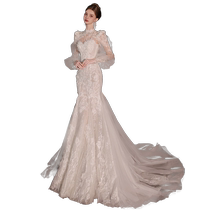 odelia2024 new style Xia Mi lace fishtail light main wedding dress skirt bride going out yarn welcoming yarn