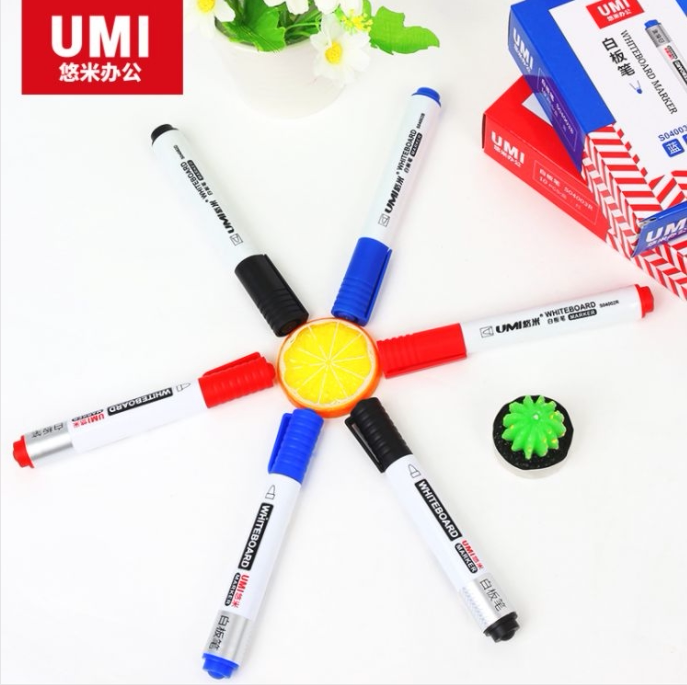 Youmi stationery fashion simple whiteboard pen blackboard pen black blue red whiteboard pen erasable