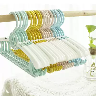 Children's telescopic simple hanger Small hanger Baby multi-function children's clothing hanging household non-slip clothes rack hanger