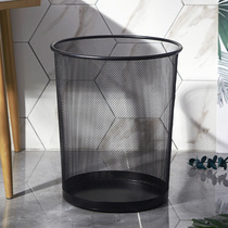 Iron mesh trash can Large household living room creative kitchen Bedroom bathroom Simple modern toilet Office