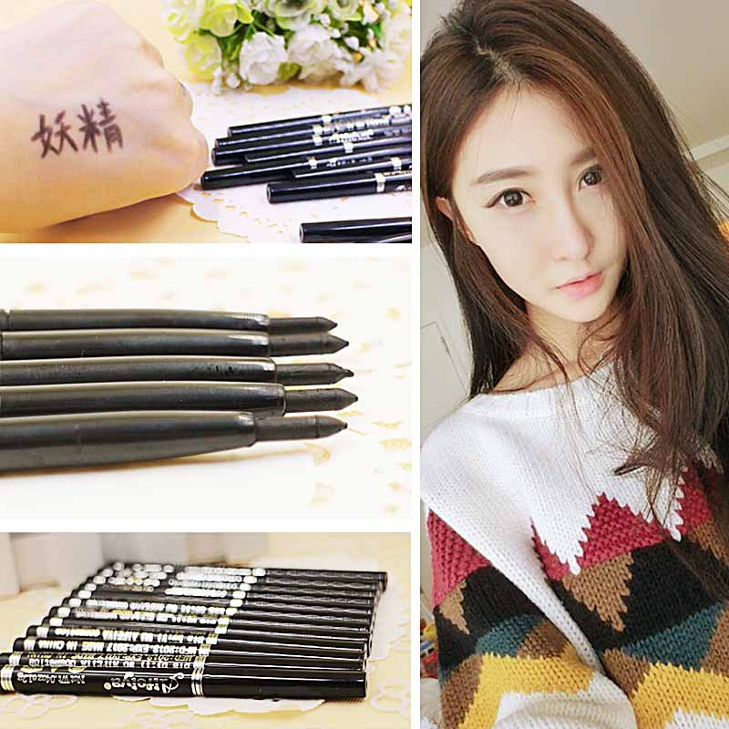 9.9 không thấm nước tự động kính thiên văn xoay bút kẻ mắt màu đen bút lông mày bút chì đa mục đích bút màu sắc tốt giá trị kẻ highlight
