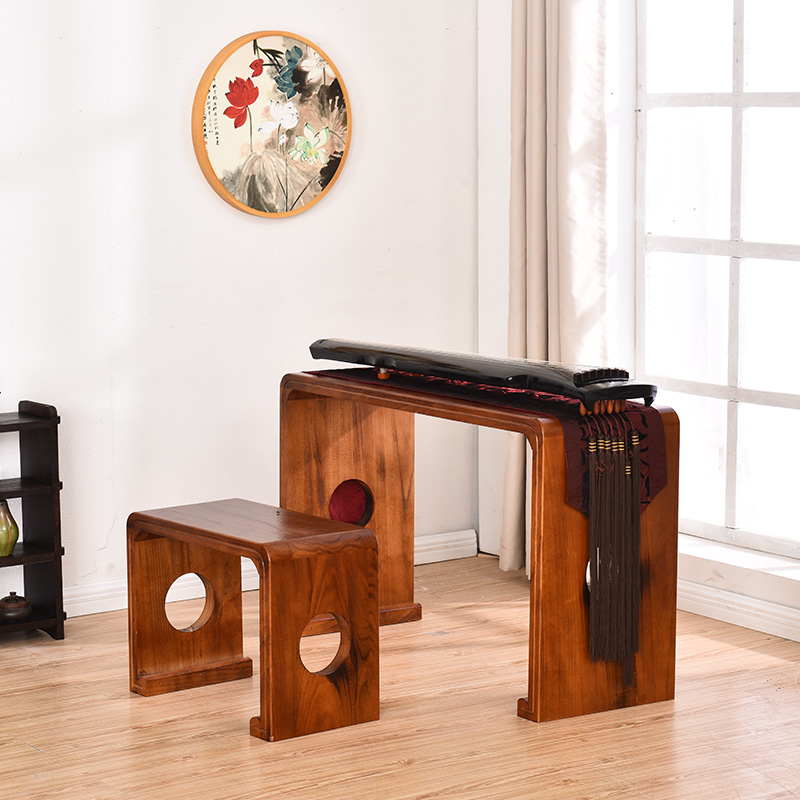 Burning Tung Solid Wood Imitation Antique Violin Table Resonance Koto Table Stool Old Tung Xyloor Table Piano Bench Chinese Guqin Table Calligraphy Table