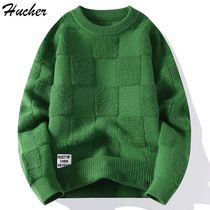Huncher Mens Knitted Sweater Men 2024 Winter Thick Fluffy Ca