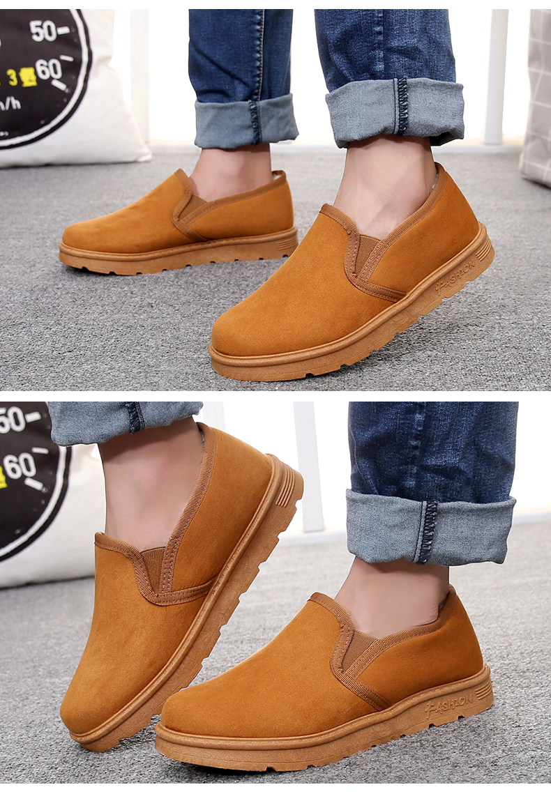Kéo lại giày nam Giày cotton nam mùa đông cộng với giày nhung ấm cho nam và nữ giày nhà thấp để giúp đặt giày cotton cho giày sinh viên giày thể thao chính hãng