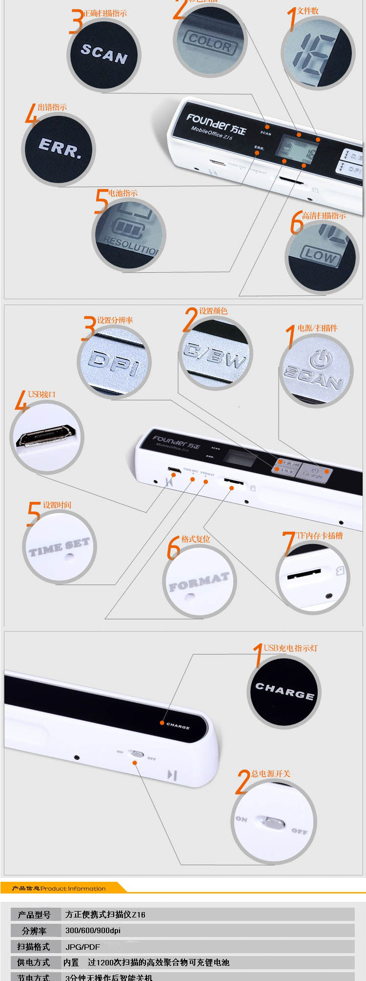 [SF] Bút quét cầm tay Z16 của người sáng lập định dạng A4 cầm tay HD ngoại tuyến sử dụng sách ảnh máy quét tài liệu văn phòng tại nhà để gửi thẻ lithium 32G tích hợp