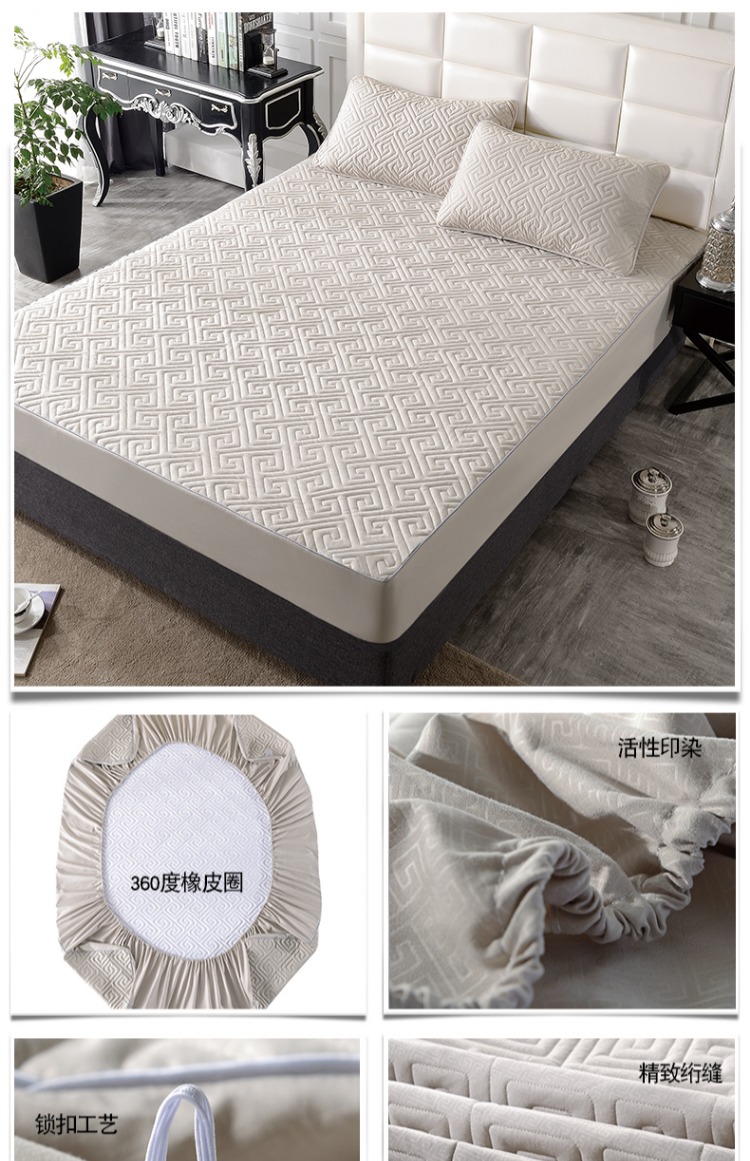 Giường bông một miếng bông nhồi bông Simmons bảo vệ vỏ nệm chống trượt bao gồm tất cả có thể tháo rời bao gồm giường 	ga giường bo chun