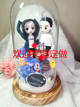 Ultra-light clay clay soft pottery Q version couple finished product handmade drawing custom Valentines Day gift creative