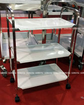Stainless steel three-layer four-layer hot pot car dining car trolley push food car Mobile push food car Medical car