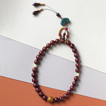 Nian Xi Hainan Huanghuali hand-held 12MM female hand string old material tiger skin pattern sea yellow holding beads Sandalwood Buddha beads 1080