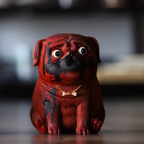 Pippy dog Bago Indian Little Leaf Talwood Bazard Black Swing Animal Engraving Redwood Collection A017