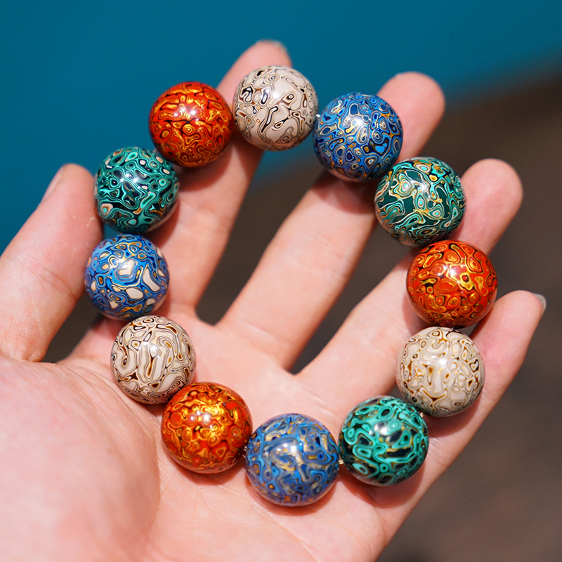 Large paint string of detyped sandalwood Buddha diy accessories decoration decoration decoration decoration decoration handicraft paint bracelet 0283