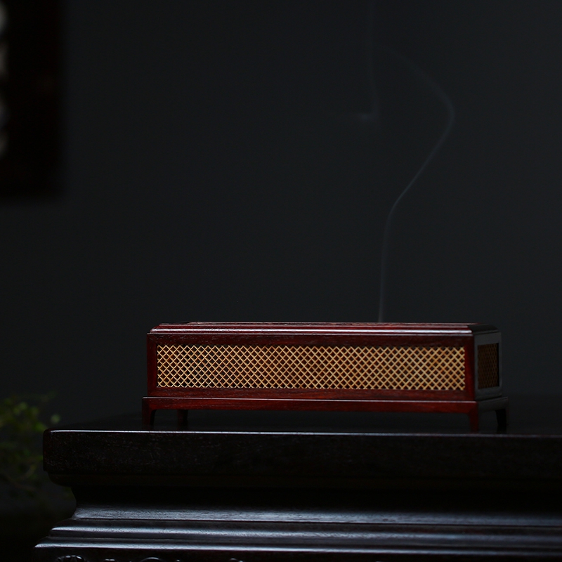Fang Ling incense cage Indian small leaf rosewood red wood incense stick incense burner incense box incense seat incense vessel incense 0577