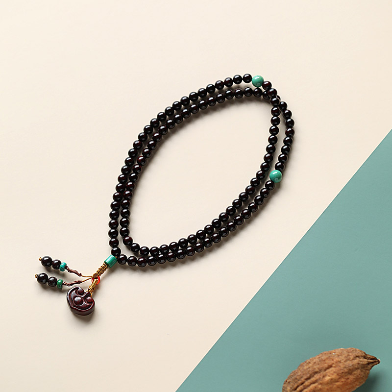 The envy of India Little Leaf Purple Sandalwood Bracelet Red Wood Candied Beads Original Retro Foo Lady Handstring Venus 1086-Taobao