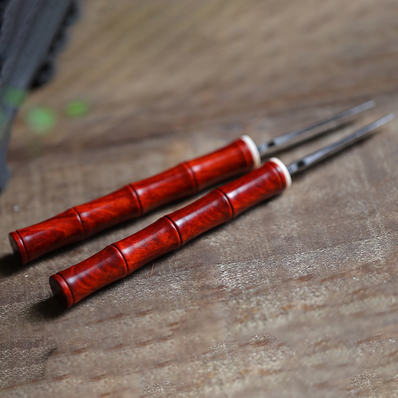 Bamboo Festival Tea Knife India Small Leaf Purple Sandalwood Tea Cone Red Wood Pu-erh Tea Pry Tea Needle Tea Passage Tea Set Accessories 0644