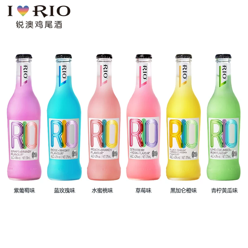 RIO Rui Ao коктейль классика, стеклянная бутылка водка, фруктовые-виноградные напитки, предрегулировка коктейля, 275мл×6 бутылок