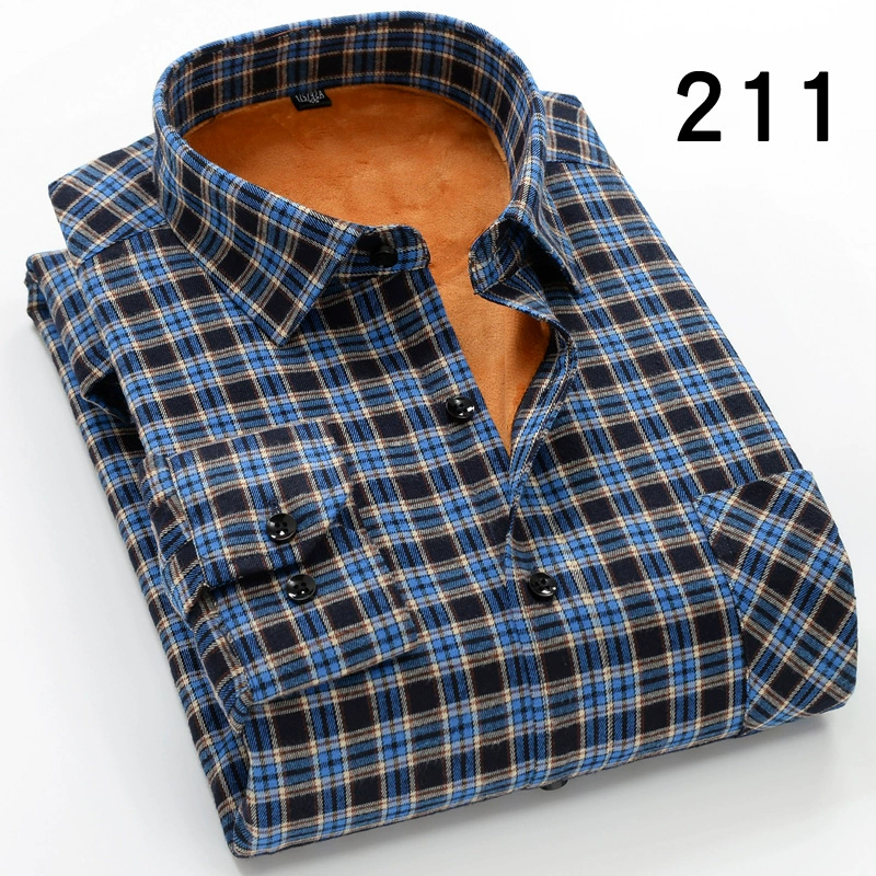 Áo ấm nam cho nam dài tay cộng với nhung dày cotton miễn phí cho bố trung niên nóng bỏng