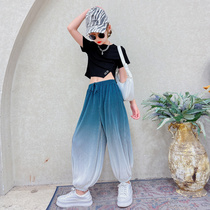 Girl Pants Summer Thin light cage pants Children Harun pants loose casual currents CUHK Mosquito Anti-mosquito Pants Summer