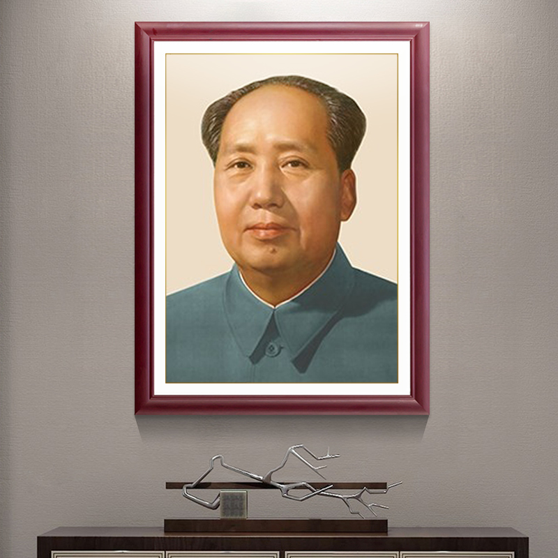 Chairman Mao Like a wall painting Viagate Head Painted Living Room in the Living Room Ping An Mural Leader Like Xuanguan Decorative Painting