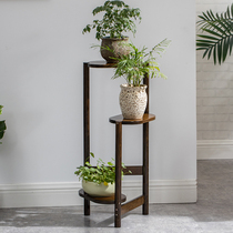 Multilayer Wall Corner Floral Shelf Shelving Wood Plant Shelf Living-room Living-room Swing Frame Indoor Floor Balcony