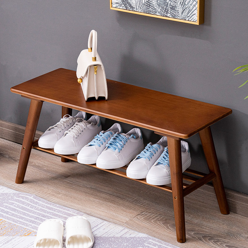 Door change shoe stool bench bench bench home solid wood wear shoes sitting bench bench bench shoe rack integrated shoe changing stool