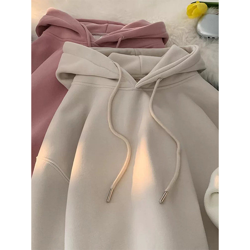 Plus Size 150kg American Style Trendy Brand Loose Fit Versatile Solid Color Hoodie Sweatshirt for Men Spring and Autumn Jacket 2
