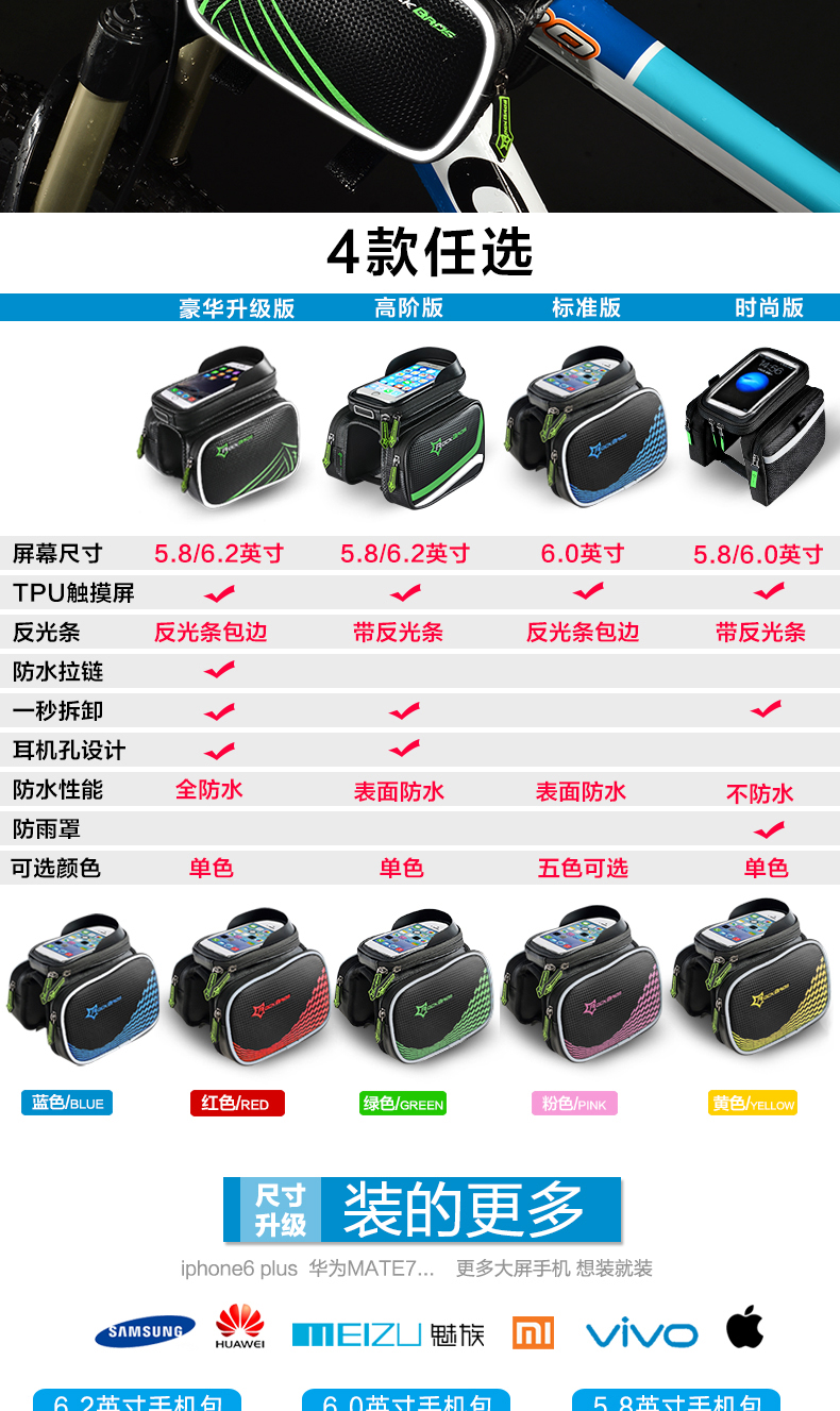 Sacoche pour vélo mixte ROCKBROS - Ref 2211526 Image 8