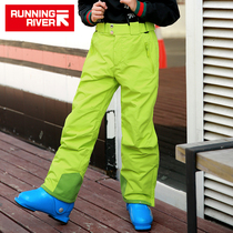 RUNNINGRIVER running single and double board plus cotton warm and windproof menS AND womenS childrenS ski pants W7735N