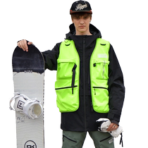 RUNNING RIVER Snowboarding Mens and Womens Outdoor Vest Multi-Pocket Vest Mens Vest 3640