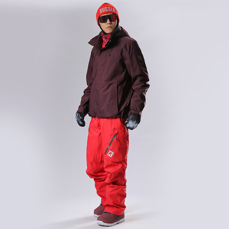 RUNNINGRIVER rushing men's outdoor windproof jacket anti-splashing veneer single-layer leather ski suit K9367