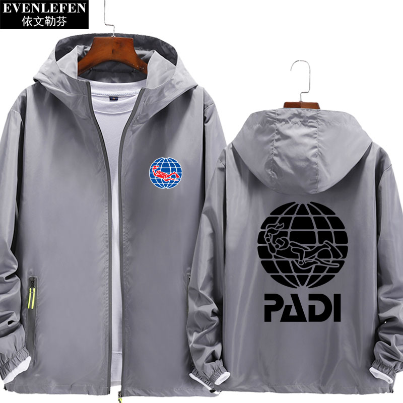 PADI Lặn Instructor Hiệp hội CMAS Thế giới Submarine Hiệp hội đội mũ trùm đầu áo khoác nam áo khoác áo khoác quần áo áo khoác có thể được tùy chỉnh.