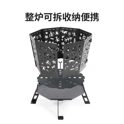 Noke горящий каминный стол, переносная складная жаровня для кемпинга, для приготовления чая, зимнее отопление, дровяная печь