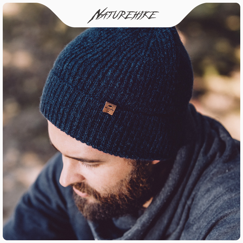 Naturehike Norwegian Winter Warm Wool Line Hat Men's Cashmere Outdoor Sports Hat Women Running Knit Hats-Taobao