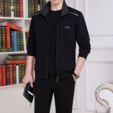 Спортивный костюм для пожилых людей, осенний комплект, для среднего возраста, 3 предмета, большой размер, 40 лет