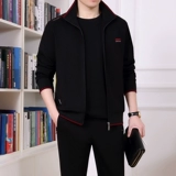 Спортивный костюм для пожилых людей, осенний комплект, для среднего возраста, 3 предмета, большой размер, 40 лет