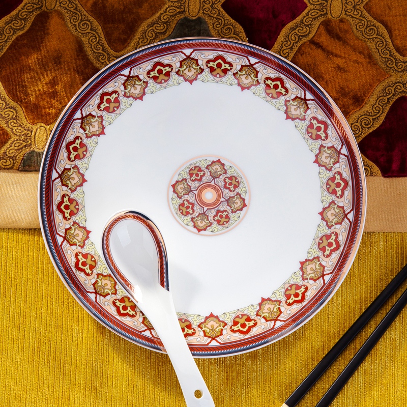 Dishes with jingdezhen ceramic tableware Dishes chopsticks Chinese ceramics contracted to use housewarming gift set