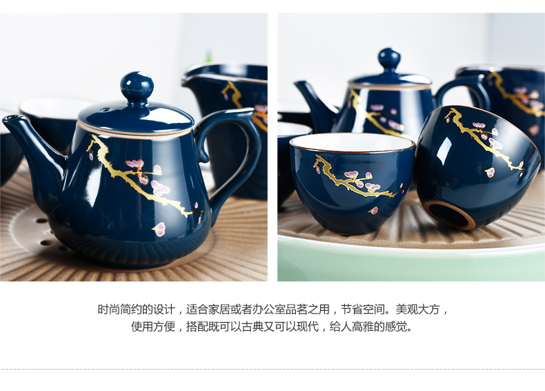 Household your up porcelain god kung fu tea set ceramic dry tea cups dish suits for Japanese contracted small tea sets tea sea