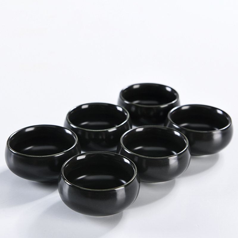 Porcelain god contracted dehua white Porcelain cup sample tea cup kung fu suit with black pottery cups tea ceramic masters cup