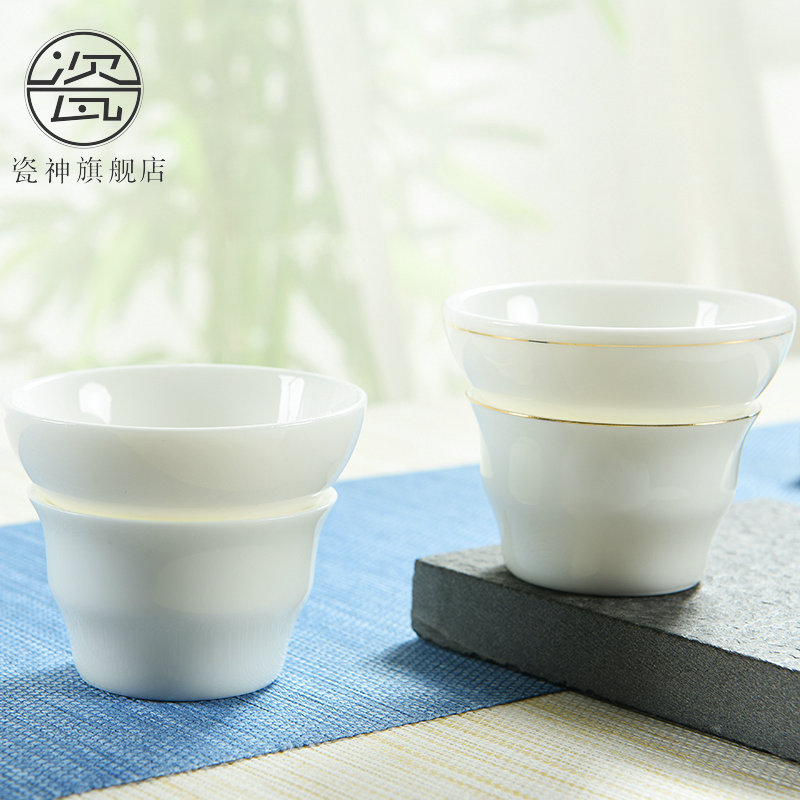 Dehua porcelain god built white jade porcelain) kung fu tea accessories make tea strainer ceramic tea set tea filters