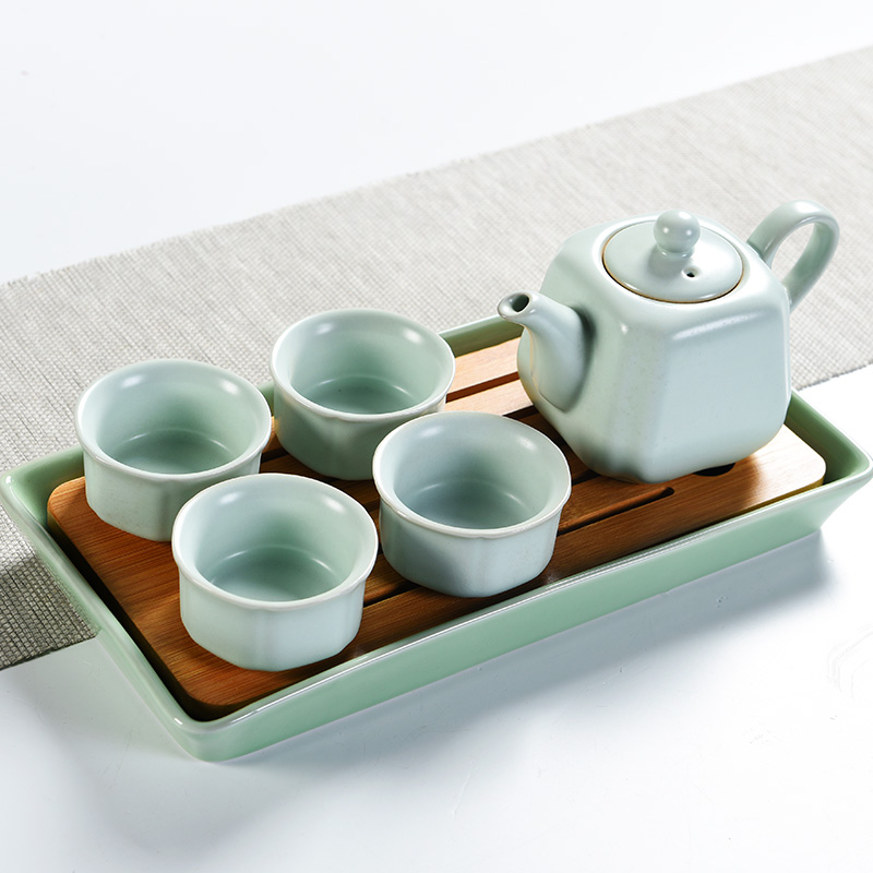 Japanese porcelain god portable dry tea tray ceramic contracted kung fu tea set suits for your up travel home teapot tea table