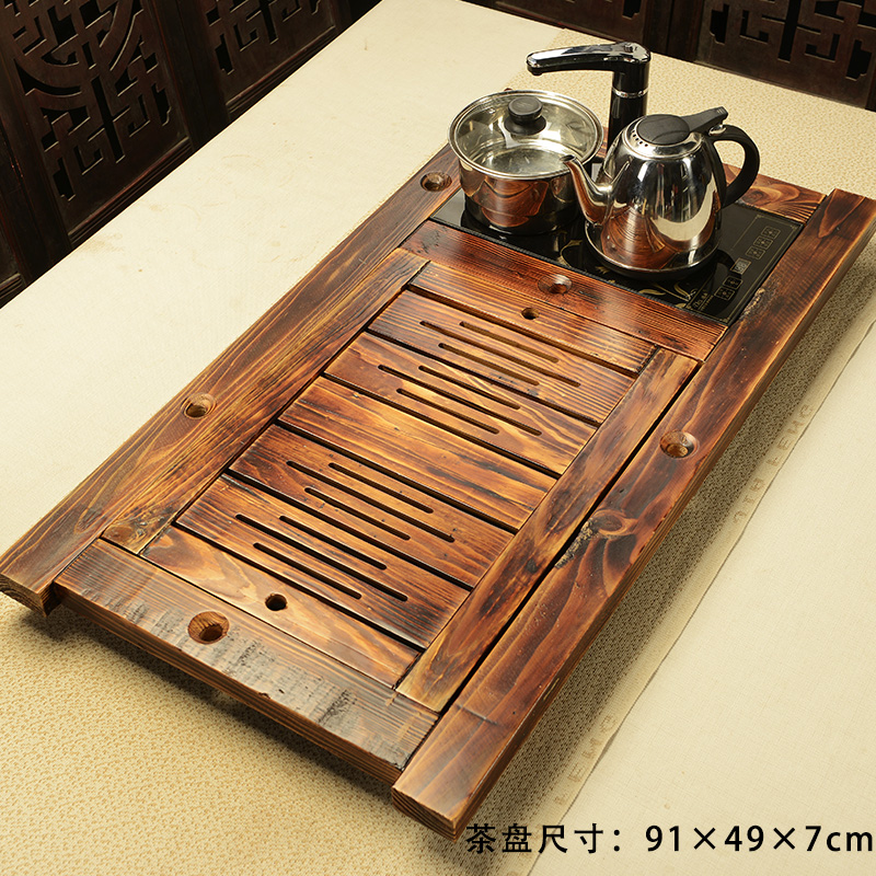 Porcelain god example fire wood tea tray was sharply of a complete set of stone tea tea set home four unity electric magnetic furnace