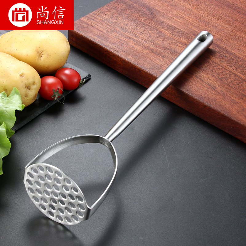304 Stainless Steel Potato Pressed Clay for Home Pumpkin Potato Mashed Stick Metal Baby Covegan Press Deploy Clay