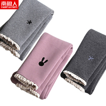 Girls  velvet leggings spring and autumn new casual pants childrens warm pants Baby spring outer wear childrens clothing