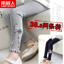 2021 spring new style girls  leggings Childrens clothing Childrens knitted small pants female baby children wear trousers outside