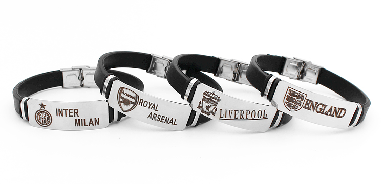 Bóng đá World Cup Cung cấp Lưu niệm Juventus Barcelona Real Madrid Vòng đeo tay Vòng đeo tay Silicone Phong trào - Vòng đeo tay Cuff vòng mã não